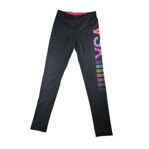 Victoria’s Secret VSX Knockout Leggings Black Rainbow Logo Tight Women’s S